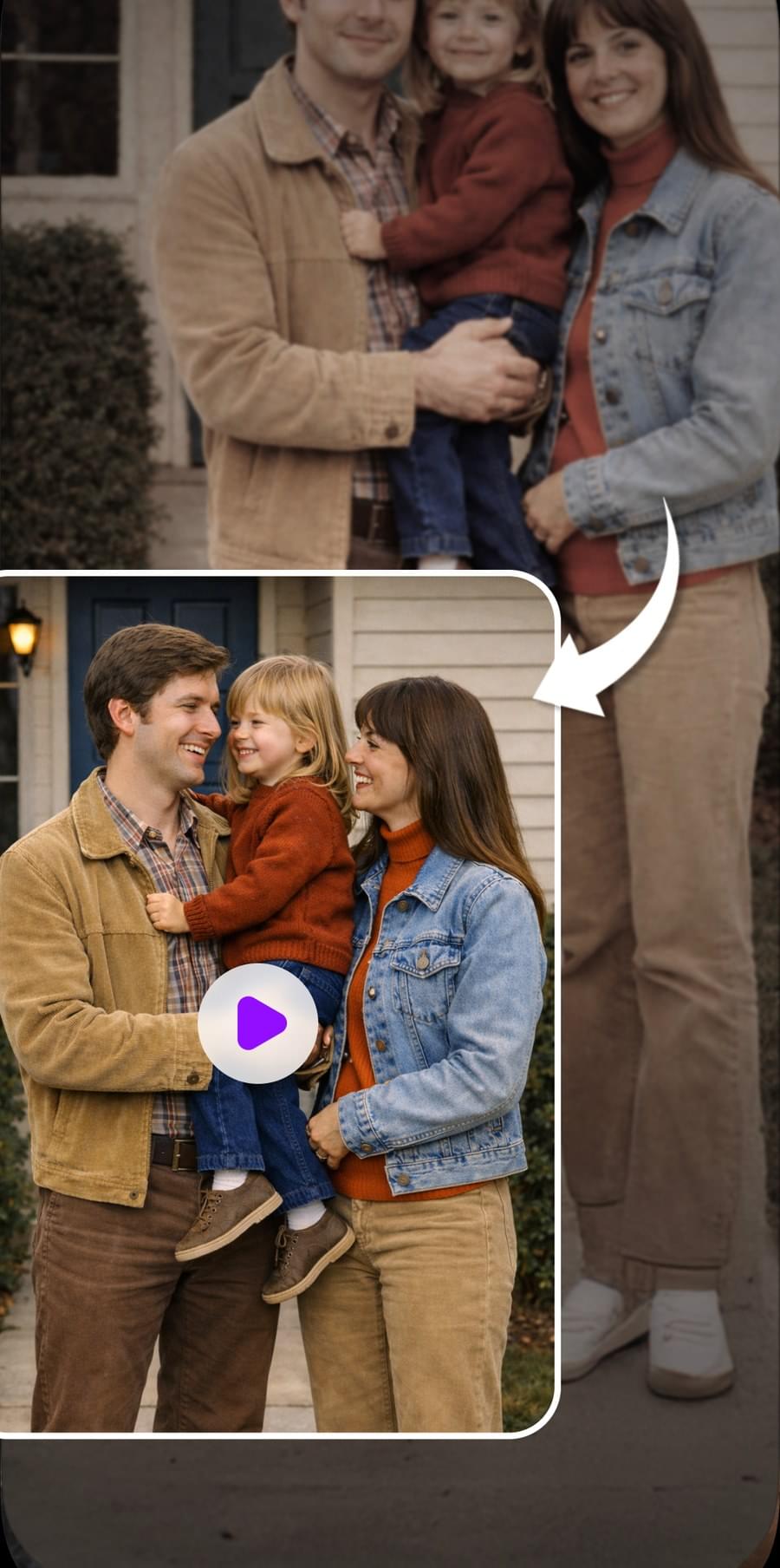 Live Photo animation of a family photo
