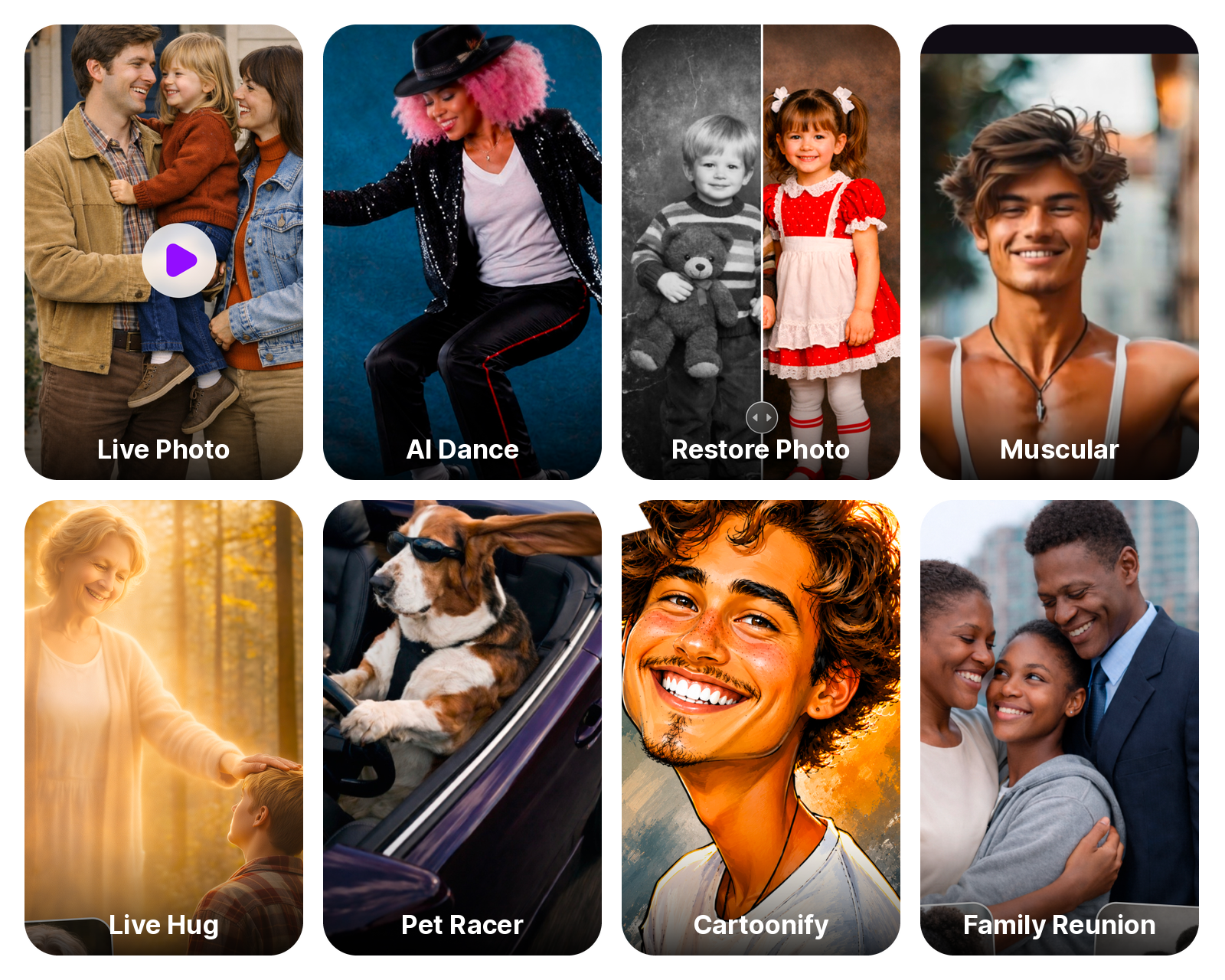 AI effects in the Live Photo app